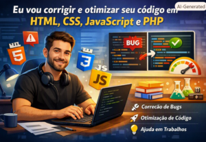 Eu vou Corrigir/Criar seu código JavaScript, PHP, Java, Pyth...
