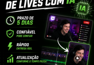 Eu vou fazer cortes das suas lives
