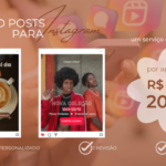 Eu vou criar posts profissionais para seu Instagram