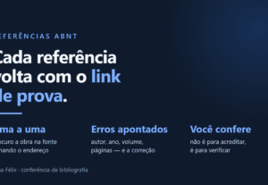 Eu vou conferir suas referências ABNT com prova