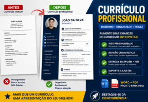 Eu vou criar um currículo profissional e moderno para você