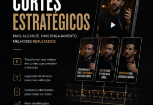 Eu vou criar cortes do seu vídeo para + alcance e engajament...