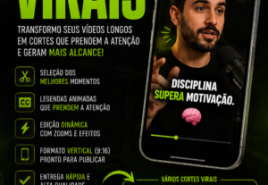Eu vou criar 10 cortes virais de qualquer vídeo