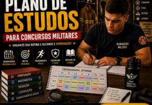 Eu vou fazer Plano de estudos para concursos militares e bom...