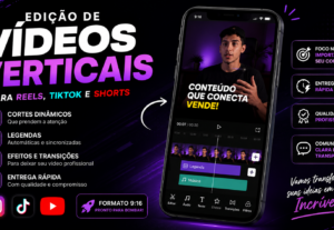 Eu vou Editar seus Vídeos para Reels, TikTok etc