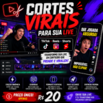 Eu vou Fazer cortes virais da sua live para TikTok, Reels
