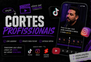 Eu vou criar cortes virais com legendas para redes sociais.
