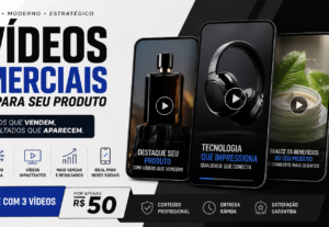 Eu vou criar 3 videos comerciais com IA para seu produto
