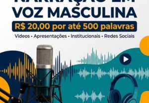 Eu vou dar voz ao seu texto com qualidade profissional.