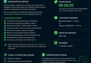 Eu vou criar prompts e conteúdos profissionais com IA