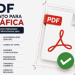 Eu vou transformar sua arte em PDF para gráfica