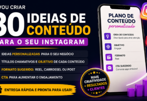 Eu vou gerar 30 ideias de conteúdo digital para o seu negóci...