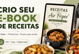 Eu vou criar um e-book profissional de receitas para Air Fry