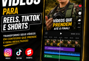 Eu vou Editar vídeos para Reels, TikTok e Shorts