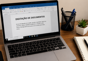 Eu vou Fazer digitação de documentos com rapidez