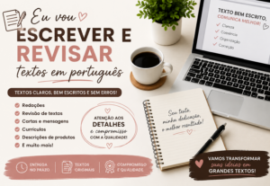 Eu vou escrever e revisar textos em português