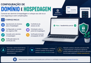 Eu vou configurar seu domínio, DNS e hospedagem