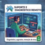 Eu vou fazer diagnóstico e suporte técnico remoto do seu pc