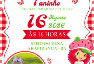 Eu vou montar um lindo convite digital para o seu evento