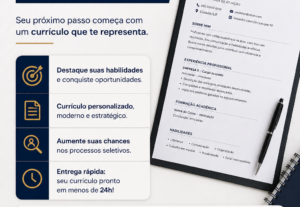 Eu vou fazer seu currículo profissional em menos de 24h