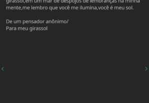 Eu vou fazer poemas ou textos