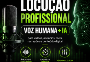 Eu vou criar locução profissional com IA ou voz humana
