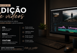 Eu vou editar seu vídeo - vsl, reels, youtube.