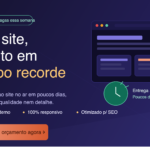 Eu vou fazer seu site em tempo recorde.