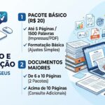 Eu vou digitar e formatar seus documentos com qualidade