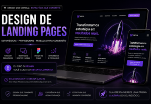 Eu vou criar o design da sua landing page profissional