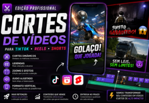 Eu vou criar cortes de vídeos para TikTok, Reels e Shorts