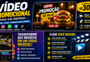 Eu vou criar um vídeo promocional para sua empresa