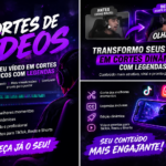Eu vou fazer cortes do seus vídeos e adicionar legenda