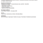 Eu vou criar seu currículo profissional em PDF
