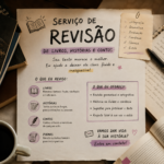 Eu vou avaliar, ler e revisar o seu livro, história ou conto