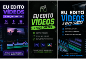 Eu vou Editar e fazer cortes dos seus vídeos