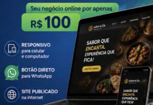 Eu vou criar e publicar seu site na internet