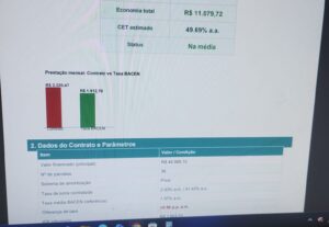 Eu vou fazer uma análise contratual de juros abusivos.