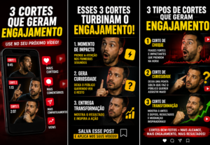 Eu vou criar vídeos e Cortes.