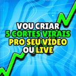 Eu vou criar 5 cortes virais para seus vídeos ou lives