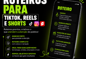 Eu vou criar roteiros para TikTok, Reels e Shorts