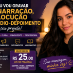 Eu vou gravar seu texto com voz natural e profissional