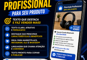 Eu vou criar uma descrição profissional para seu produto