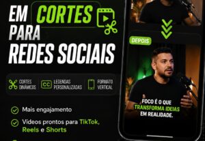 Eu vou transformar seus vídeos em cortes para redes sociais.