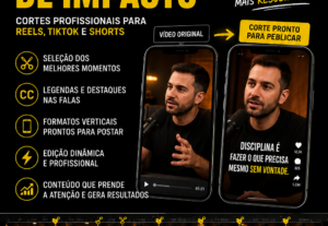 Eu vou criar cortes do seu vídeo que te gerarão alcance