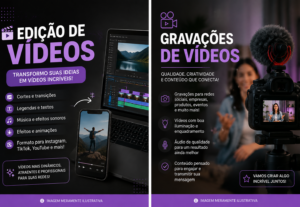 Eu vou gravar e editar seus vídeos