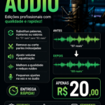 Eu vou Fazer edição de áudio simples por 20 reais