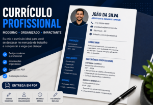 Eu vou criar um currículo profissional e moderno