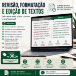 Eu vou fazer Revisão, Formatação e Edição de Textos