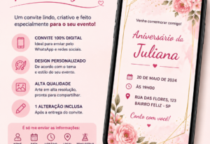 Eu vou criar um convite digital personalizado